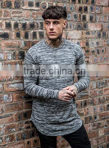 Wholesale t shirt manufacturers in China long line slub t shirts custom