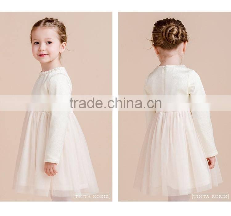 2017 Girls Frock Designs Latest For Party Wear Knitted Winter Party Dress Children Clothes Wholesale