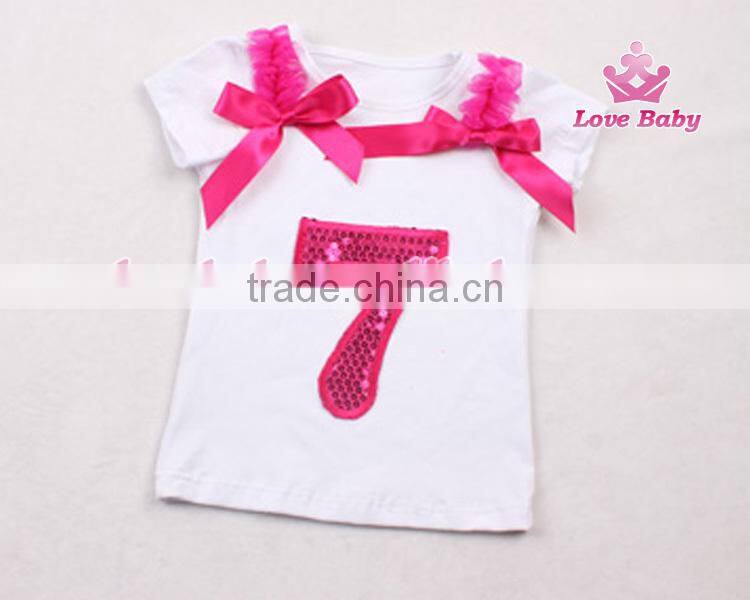 wholesale high quality best selling latest birthday baby top skirt