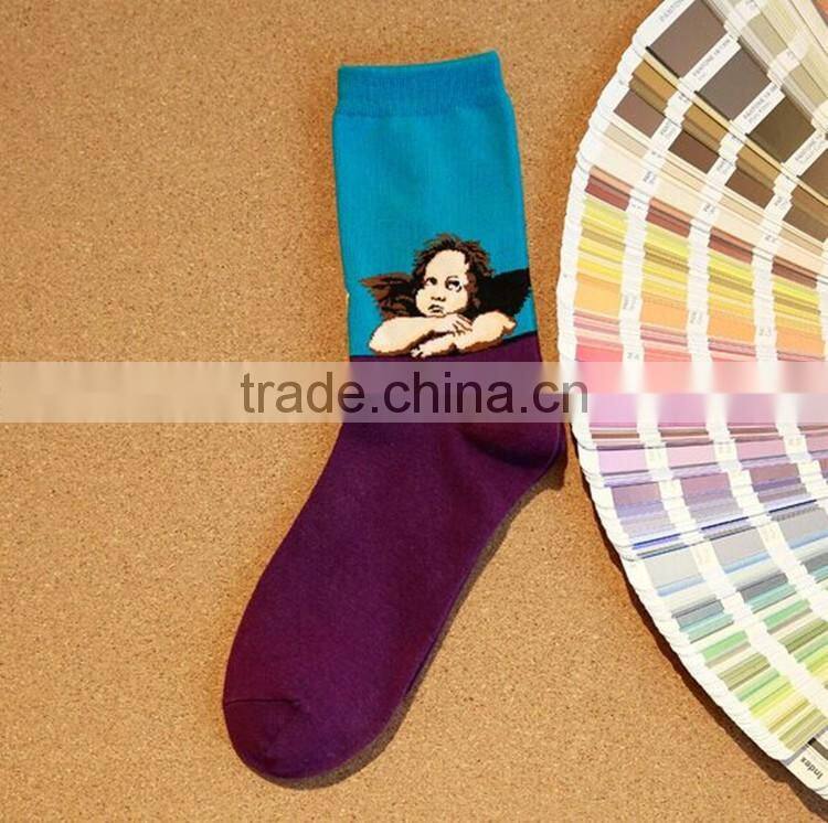 classical cartoon summer style happy socks character pattern Superheroes socks for man woman