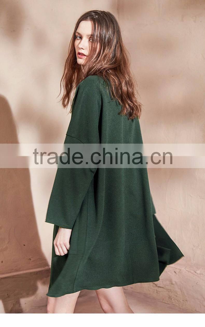 2017 fashion women green color cardigan sweater