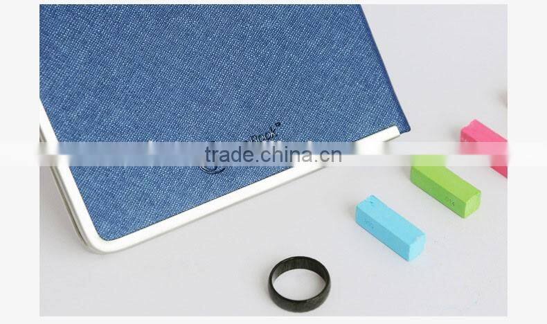 A5 Faux leather cover notebook customizable hardcover office notebook metal lipping notebook with band