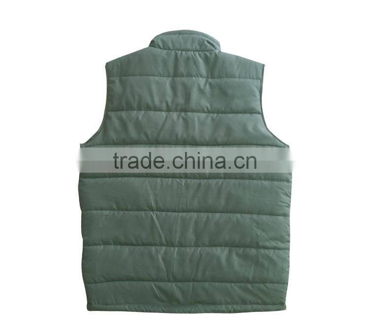 Polyester taffeta linling lightweight mens winter warm quilted vest