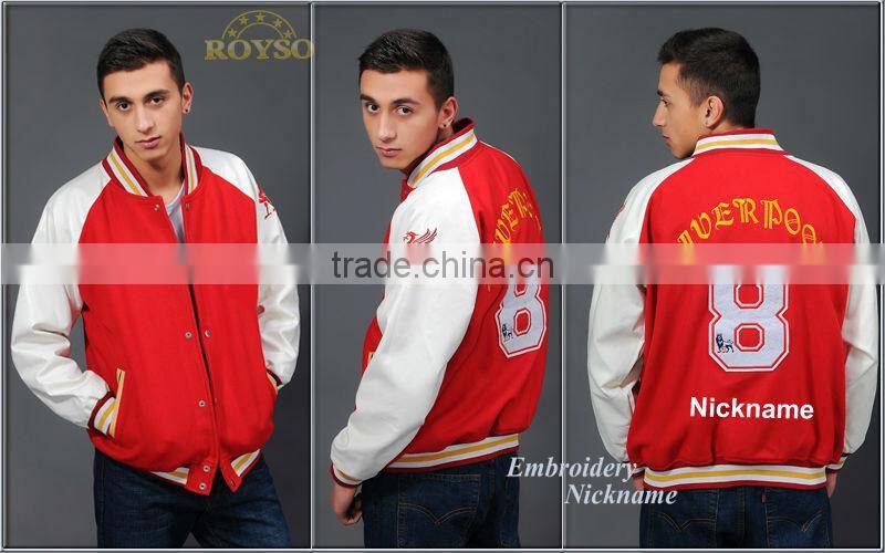 Customize Custom Made Man American Baseball Bomber Cheap Varsity College Wholesale Team Football Fashion School Uniforms Jackets