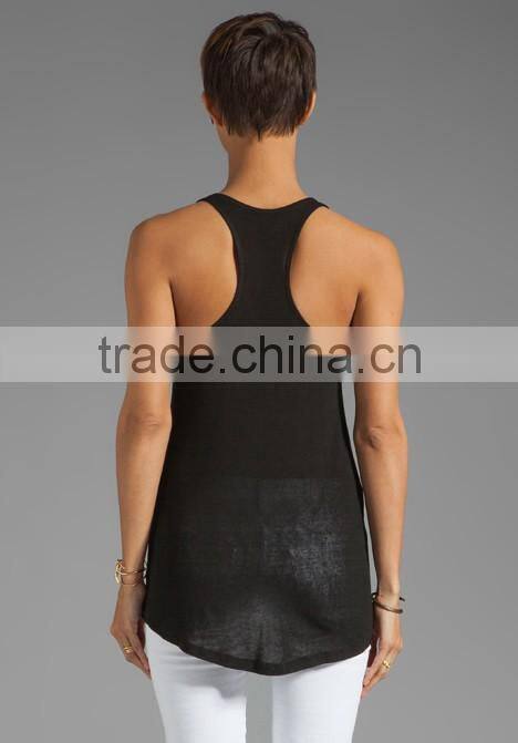 ladies jersey black tanks