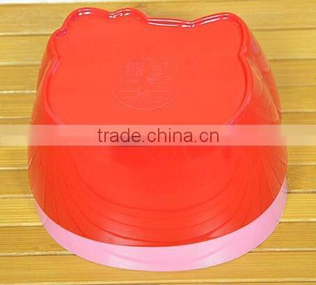 Children Hello Kitty Sharped Rice Bowl Melamine Rice Bowl Microwave Safe Rice Bowl