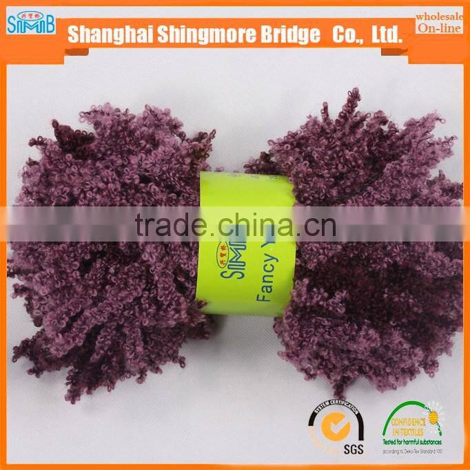 Online shopping alibaba China novelty yarn supplier hot wholesale acrylic knitting loop yarn for neckerchief