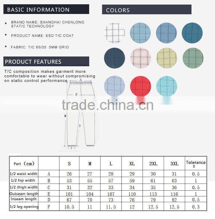 Grid Poly Cotton ESD Trousers