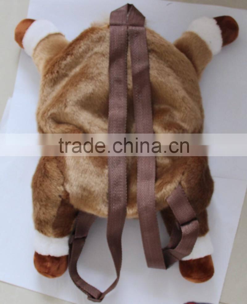 pink brown black color 3d animal backpack