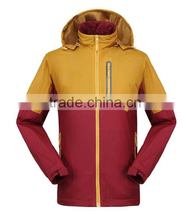 2016 Custom Fleece Lined Shiny Mens Nylon Windbreaker Jackets
