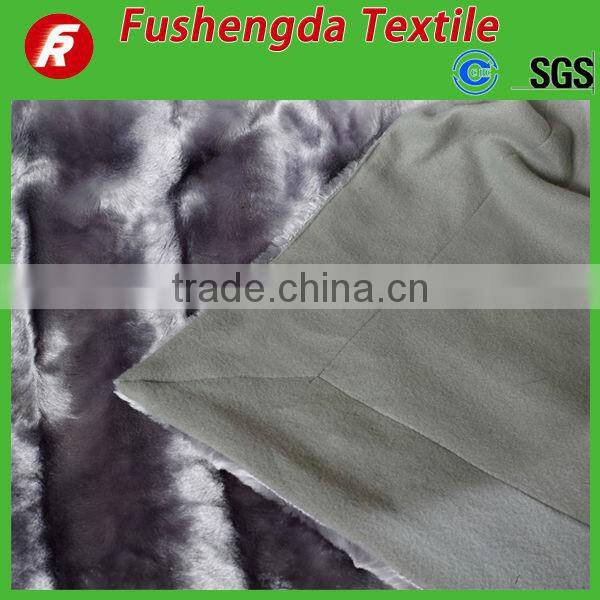 Faux fur throw soft fluffy luxury double layer PV fleece sofa blanket