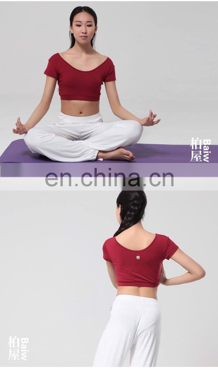 116172014 Jazz Dance Tops With lining Fitness Top