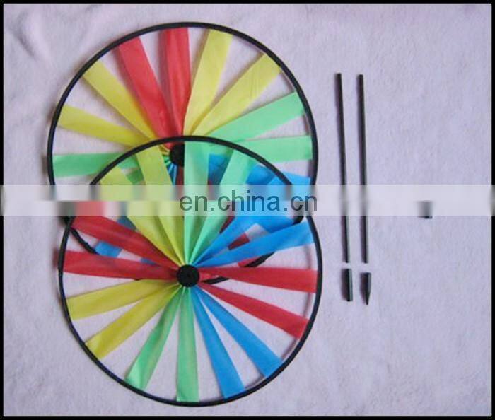 Big size Rainbow color ribbon Round style pinwheel