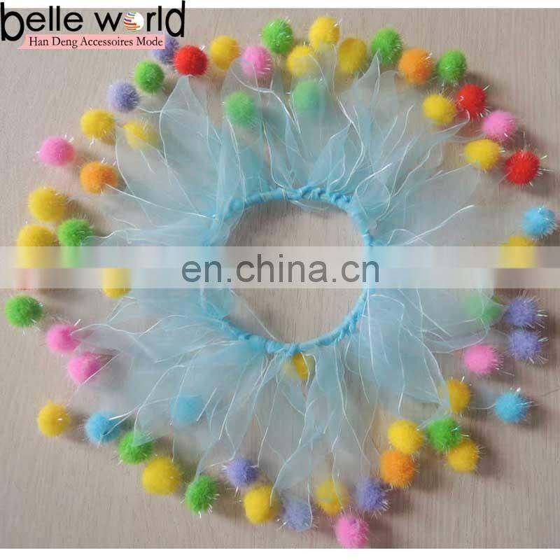 DIY Christmas Pet Accessory Santa White Tulle Dog Collar With Deer