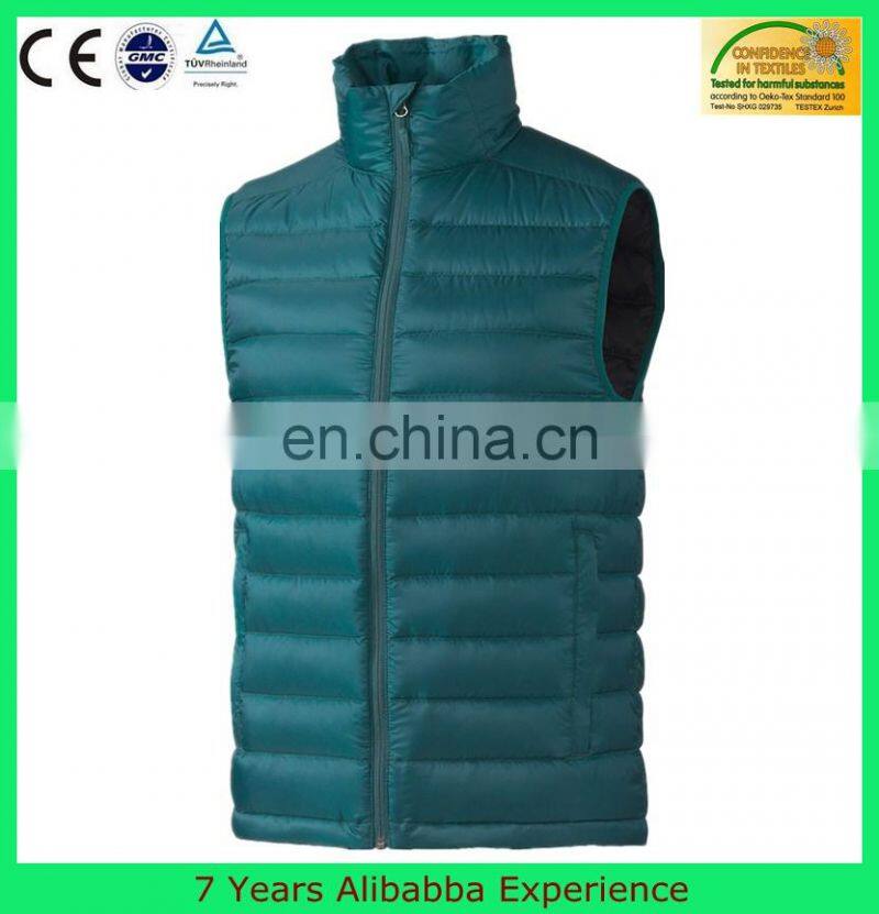 custom high quality man plus size down vest
