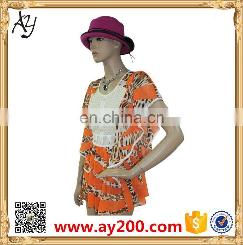 2016 Summer Ladies Chiffon Flowers printing dress casual dresses pictures for women