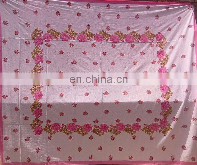 printed 100% polyester wholesale indian bedsheets/3pcs quilt set/microfiber comforter