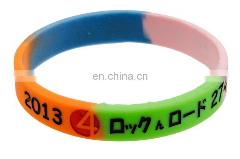 Mix colors silicon wristband bracelet supplier