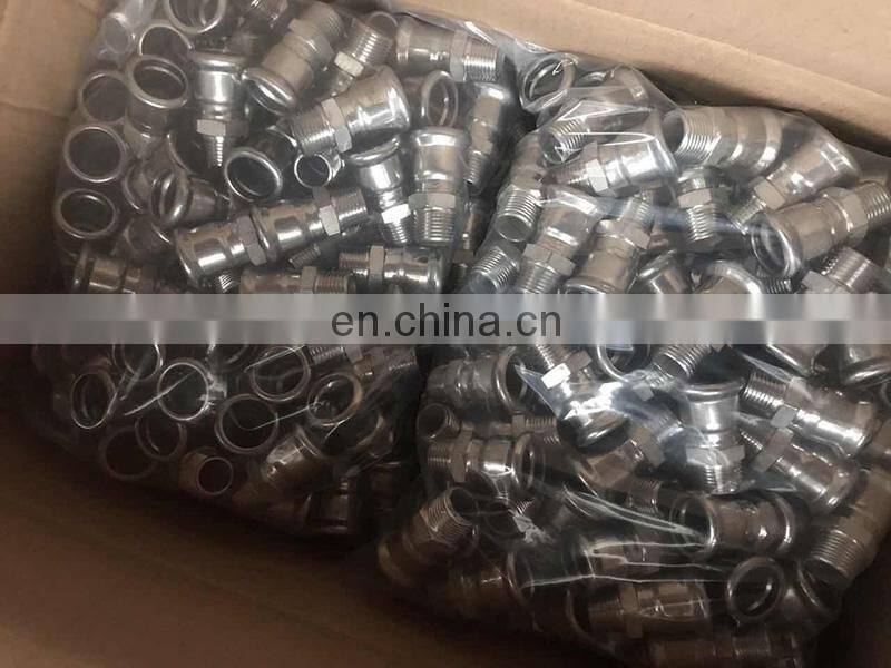 Ferrule connection water joint DN15/20/25/32/40/50 press tee reducing T type stainless steel 304 sanitary pipe sanitary fittings