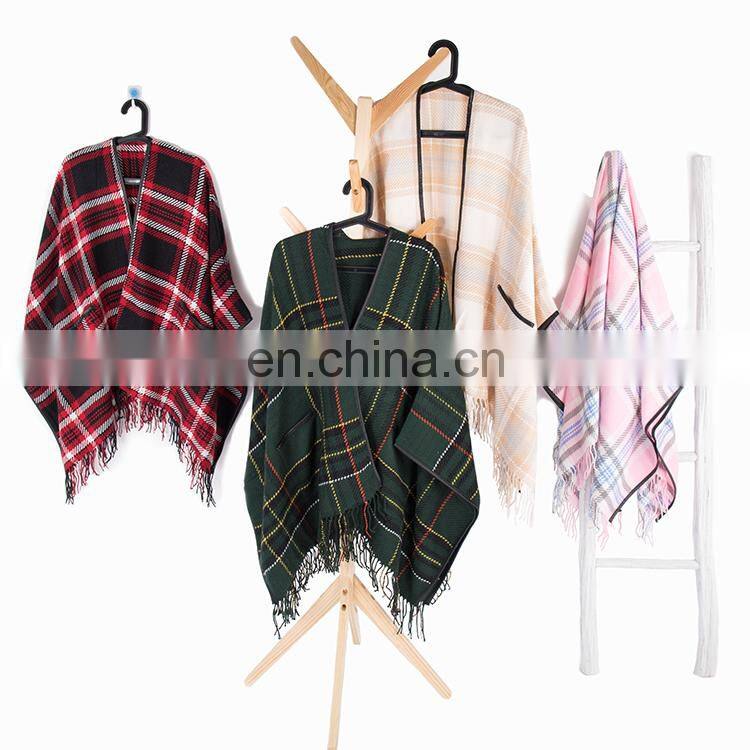 100% acrylic khaki women scarf cappa