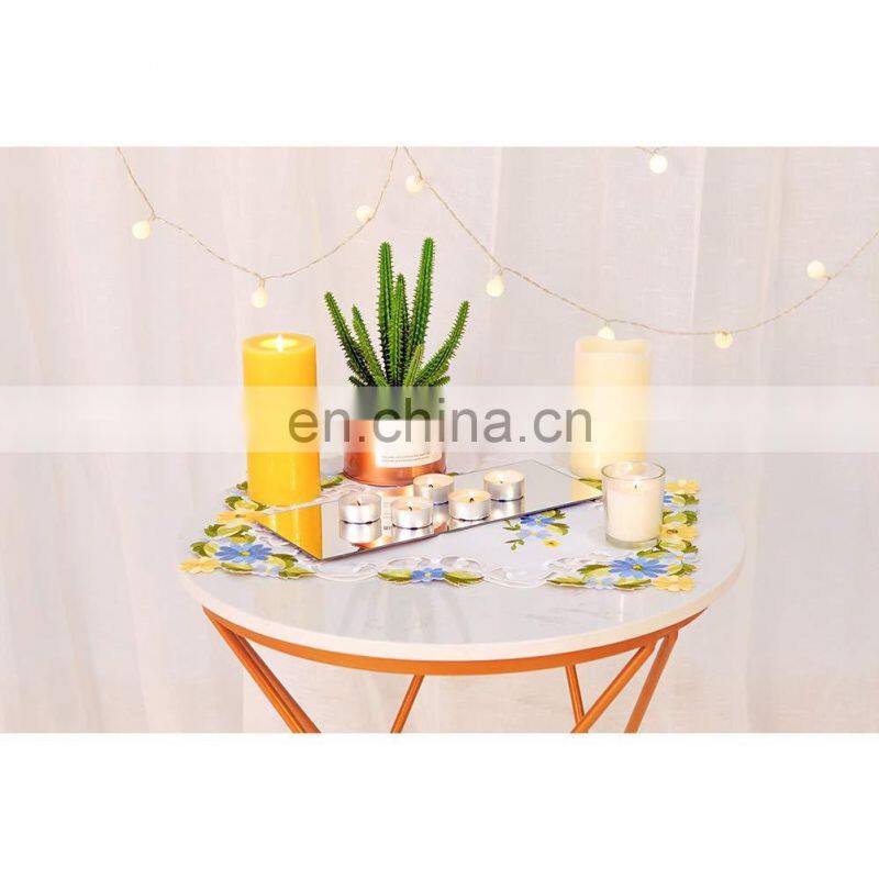 5"x12" Rectangle Mirror Candle plate/holder Wedding Christmas& Party decoration table centerpieces bevelled edge