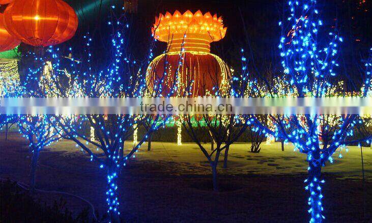 solar powered led string light for Christmas and garden decoration with solar pannel