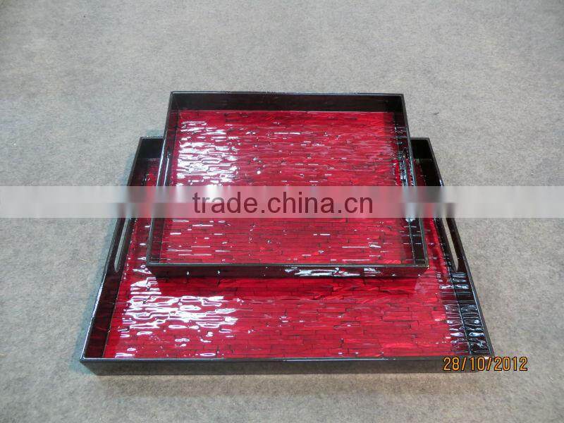 Mother of pearl serving trays