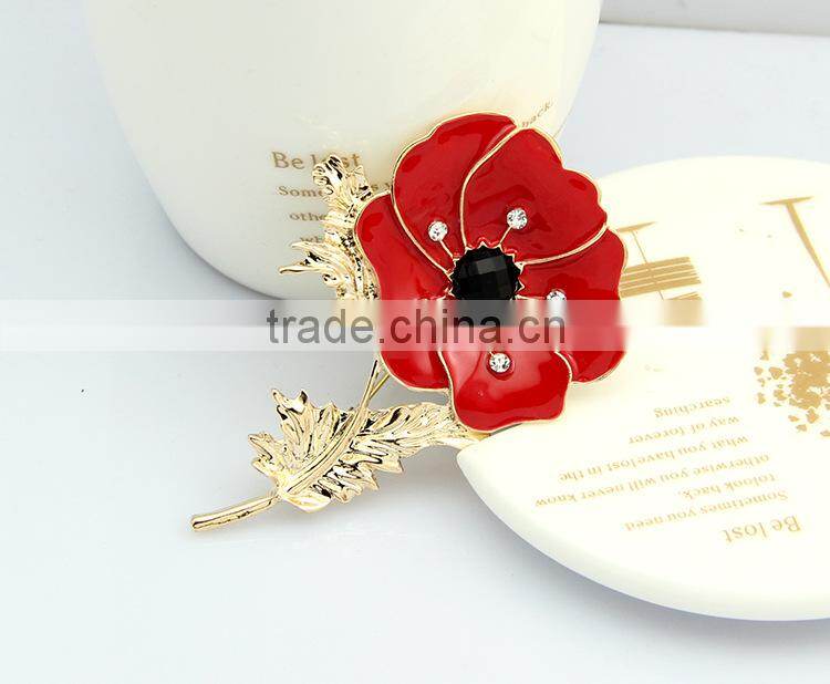 wholsale fashion silver gold crystal flower pearl men's chair sash brooch
