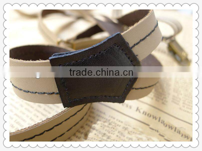 New man leather clips suspender
