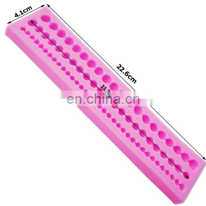 DIY Cute Pearl String Beads Silicone Mold Cake Decorating Fondant Baking Mould 23*4*1.1CM
