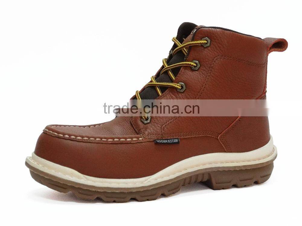 Waterproof embossed genuine leather upper steel toe Industrial Safety Boots