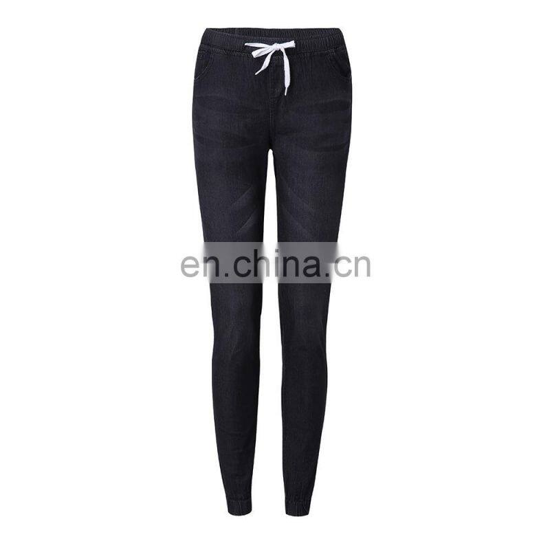 Wholesale high quality women's casual plus size waist wash jeans cotton and ammonia stretch pants S-5XL