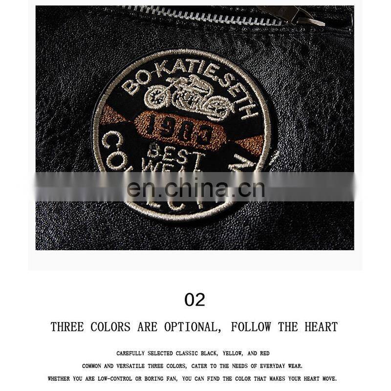 Manufacturer wholesale New men's large size bomber jacket personalized motorcycle jacket S-5XL