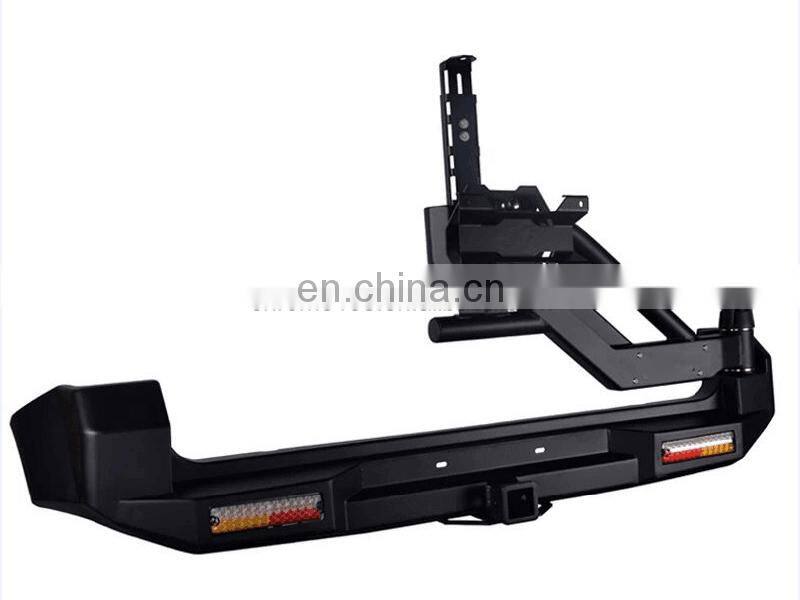 hot selling rear bumper with spare tire rack with led light for Suzuki jimny Japan 2007+ accessories