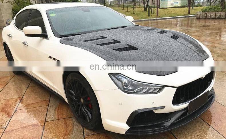 Runde Car Modification Carbon Fiber Material Body Parts Engine Bonnet Hood For 2014-2020 Maserati Ghibli Hood