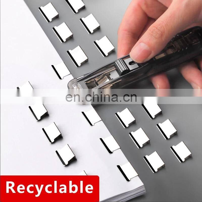 Deli Push Clamp Binder Stationery Clips Stapler Multifunction Paper Storage Artifact School Office Supplies Metal Clip Holder