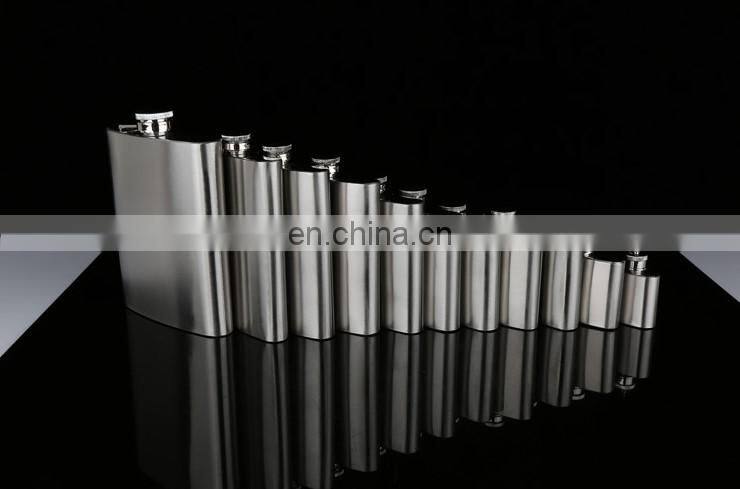 Custom Logo Different Capacity Male Alcohol Whisky Wine Pot Bottle Pocket Portable Stainless Steel Hip Flask