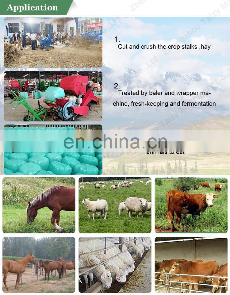 mini grass silage forage baler machine bale press packing machine