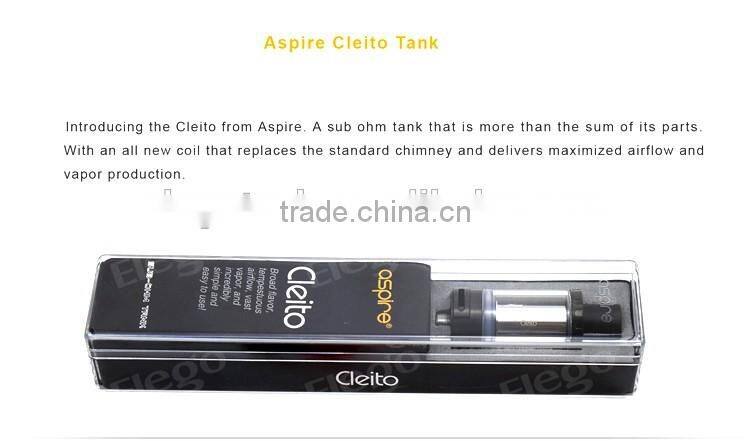 Wholesale Genuine Aspire Cleito Vaporizer with 3.5ml Subohm Tank Dual Clapton Coil