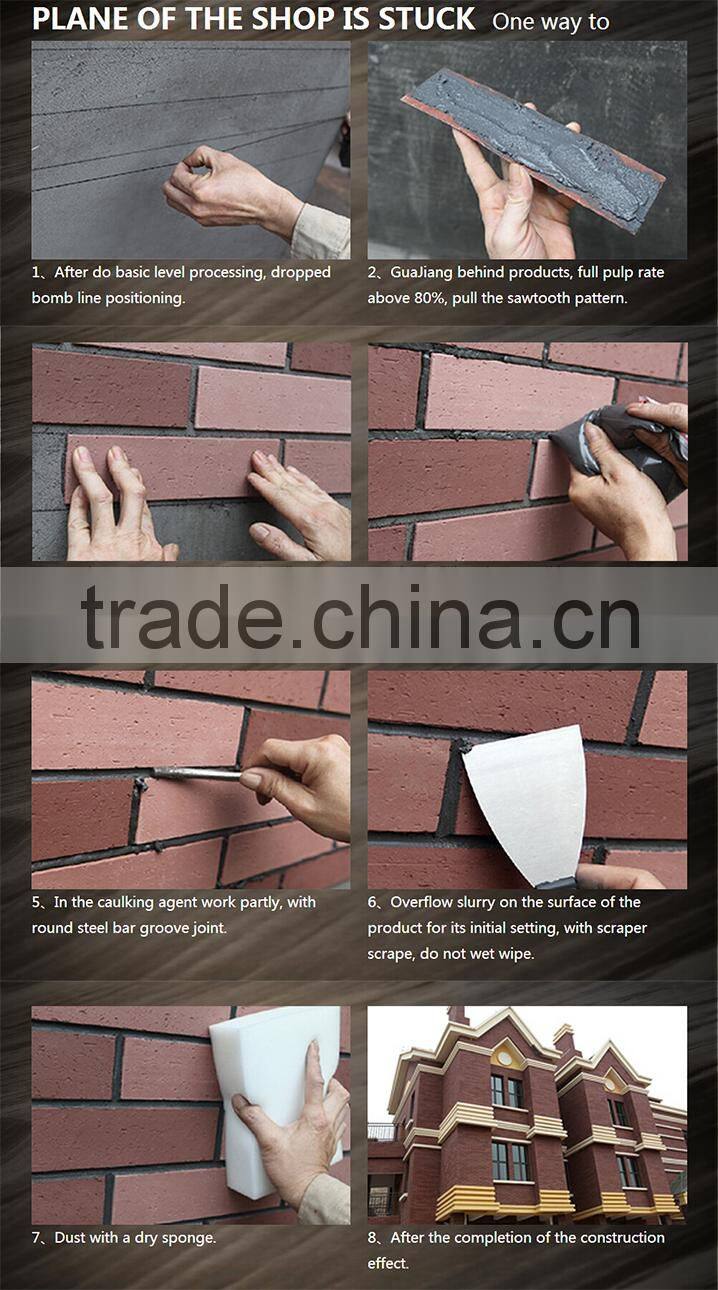 Flexible clay China supplier exterior and interior decoration grey clay brick