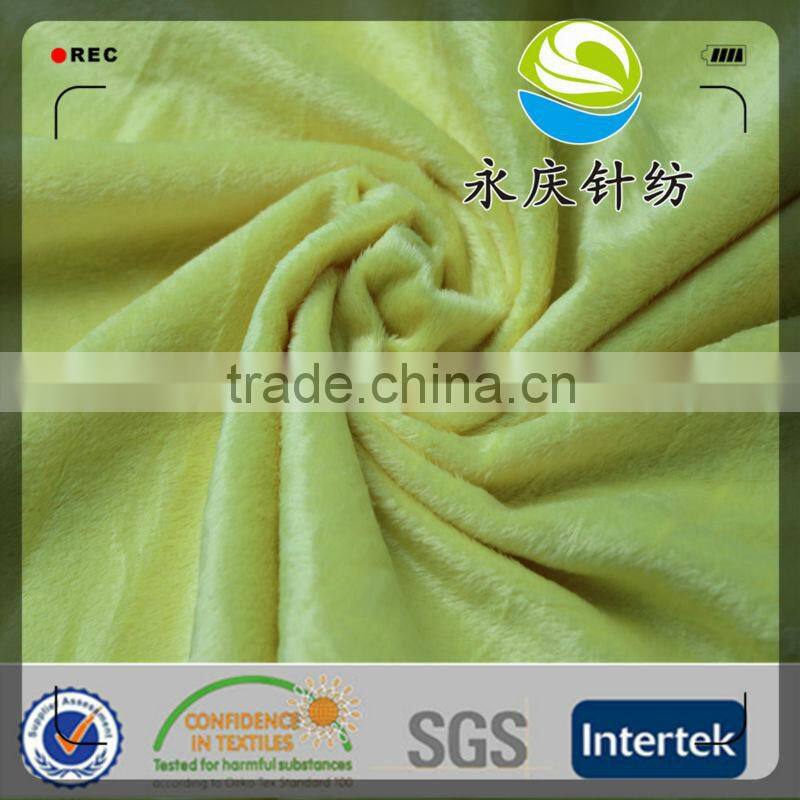 China factory wholesale SGS short pile short pile plush fabric, minky fabric