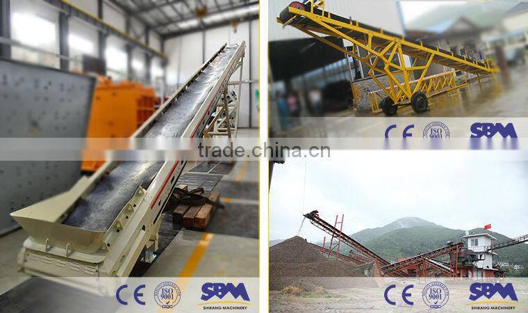 High quality rubber flat belt conveyor price used in quarry