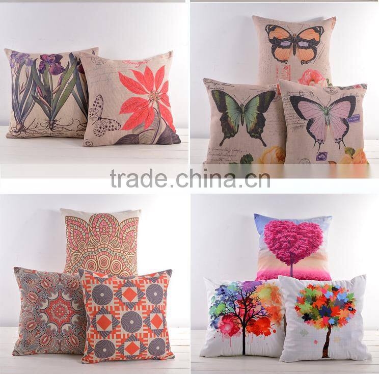 Soft Linen Cotton material Pillow case for car sofa home decor customized cushion cover case skull printed