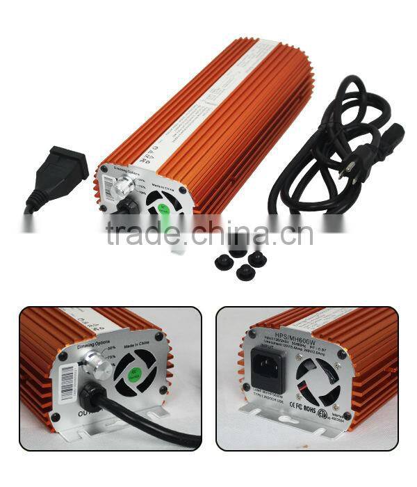 250W/400W/600W/1000W fan-cooled dimmable HID electronic ballast