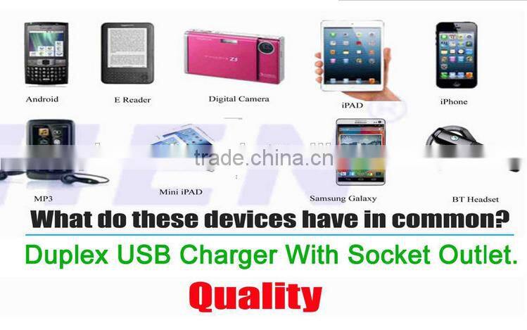 uk wall socket usb oem white color