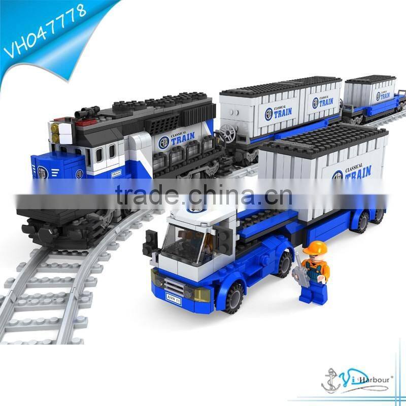 1008pcs Building Blocks Train Truck Intelligent DIY Model Car Toy