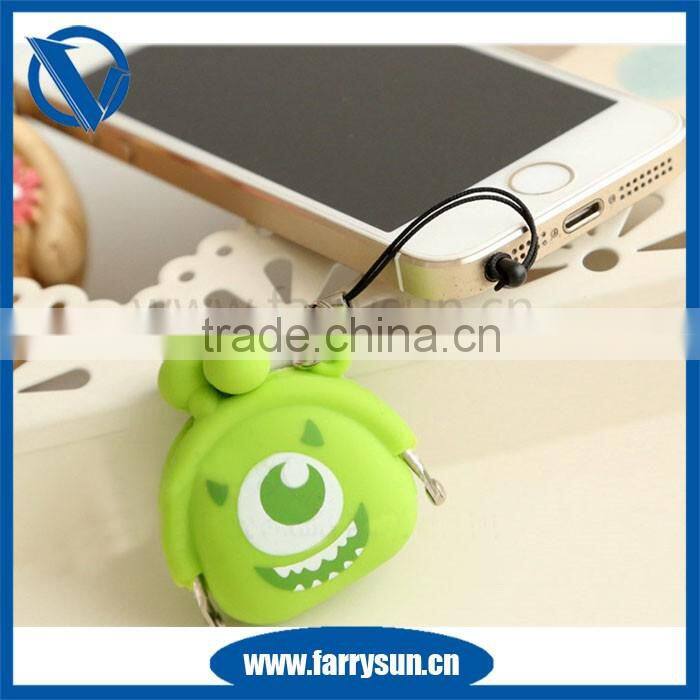 Promotion lovely silicone rubber squeeze jelly pocket coin purse
