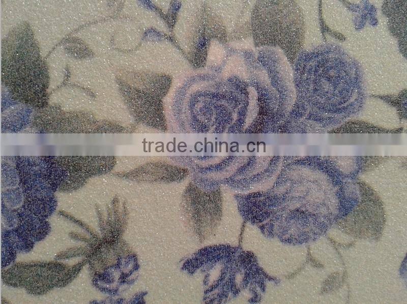 Wholesale special packaging flower printed glitter wallpaper