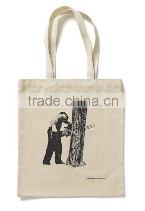 2016 custom printed canvas shoulder tote bag wholesale