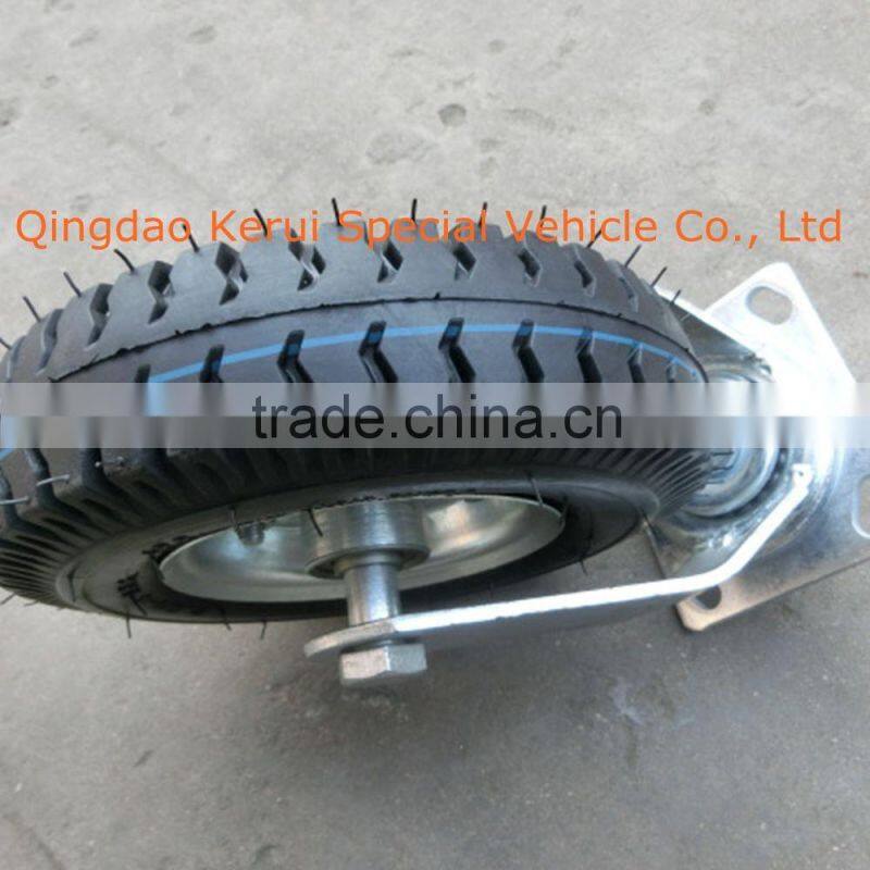 8" pneumatic rubber castor / fixed caster and swivel caster